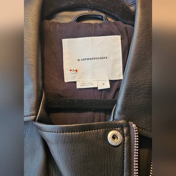 Anthropologie Black Leather Vest - Picture 6 of 6